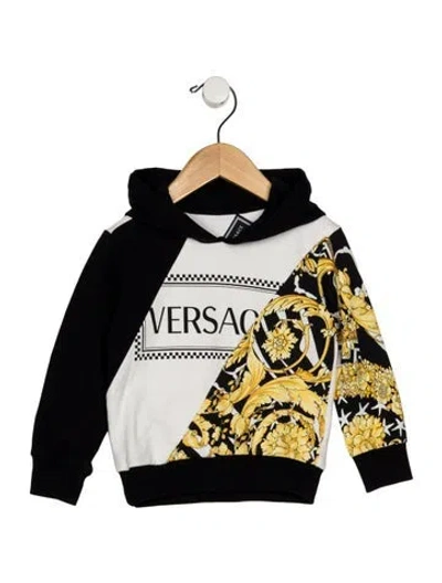 Pre-owned Versace Babies' Cotton Hoodie In Black/white