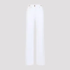 Versace Straight Leg Denim Trousers With Pockets And Loops In White