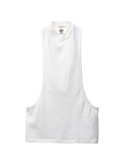 Versace Cotton-jersey Tank Top In White