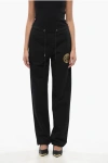 Versace Cotton Joggers With Golden-effect Monogram In Black