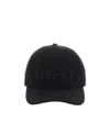 Versace Cotton Logo-embroidered Cap In Black