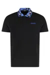 Versace Short-sleeved Polo Shirt In Black