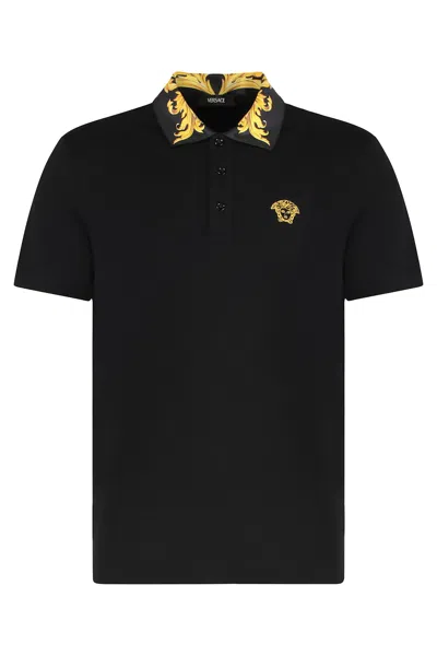 VERSACE COTTON PIQUÉ POLO SHIRT