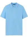Versace Short Sleeve Polo Shirt In Blue