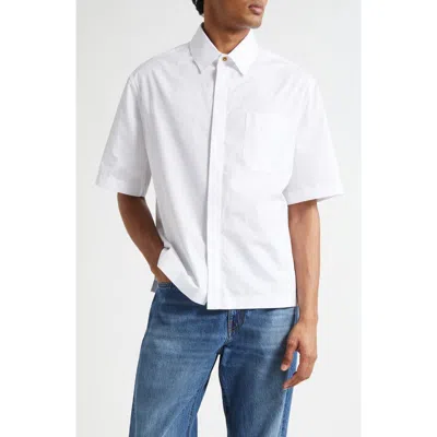 Versace Cotton Poplin Button-up Shirt In White