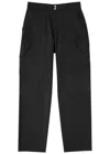 Versace Cotton-poplin Cargo Trousers In Black