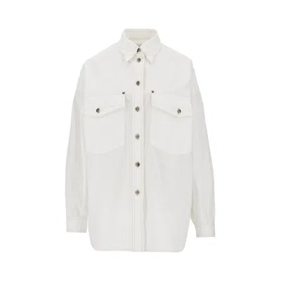 Versace Cotton Poplin Shirt In White