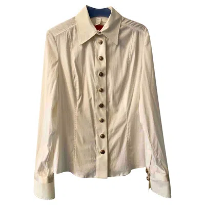 Pre-owned Versace Cotton Shirt In White