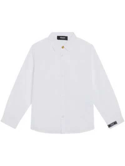 Versace Babies' Cotton Shirt In White