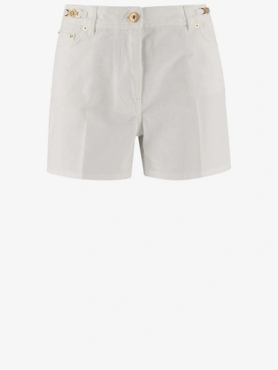 Versace Cotton Short Trousers In White