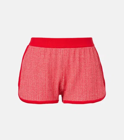 Versace Cotton Shorts In Red
