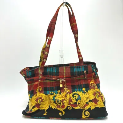 Pre-owned Versace Cotton Shoulder Bag Tote Bag () In Multi