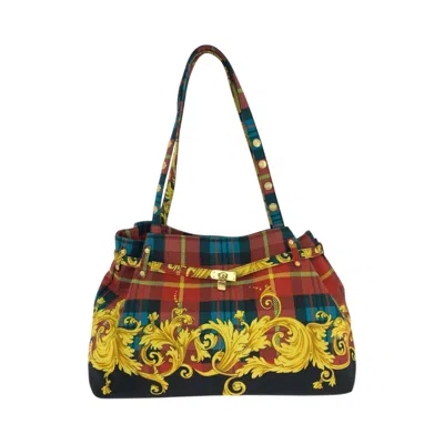 Pre-owned Versace Cotton Shoulder Bag Tote Bag () In Multi
