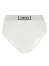 Versace Ribbed Stretch-cotton Briefs In White