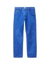 Versace Cotton Straight-leg Jeans With Medusa Accessory For Women In Blue