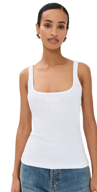 Versace White 90s Vintage Logo Tank Top In 1w000 Optical White
