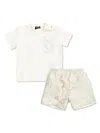 Versace Cotton T-shirt And Shorts Set In White