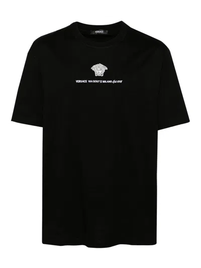 Versace T-shirt In Black