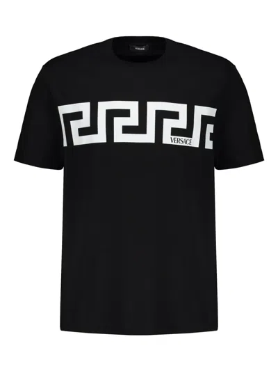 Versace Cotton T-shirt In Black