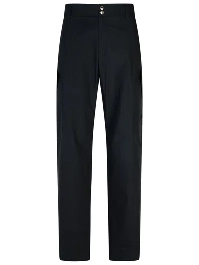 Versace Cotton Trousers In Black
