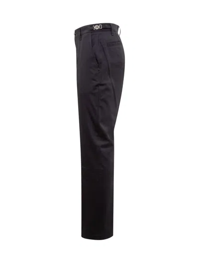 Versace Cotton Trousers In Blue