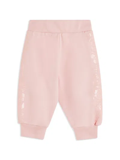 Versace Babies' Cotton Trousers In Pink