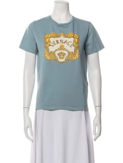 Pre-owned Versace Kids' Cotton T-shirt In Blue