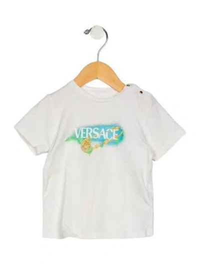 Pre-owned Versace Babies' Cotton White Graphic Tee