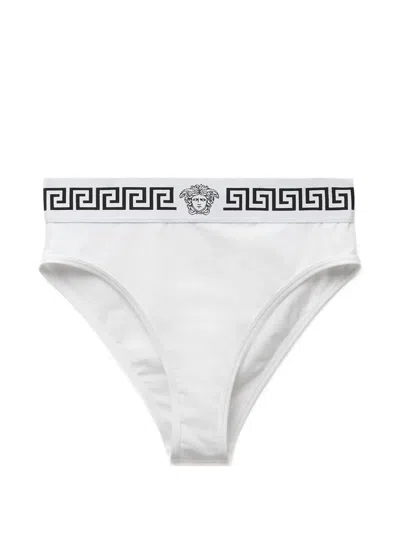 Versace Cotton-jersey Briefs In White