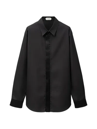 Versace Cotton-poplin Regular Shirt In Black