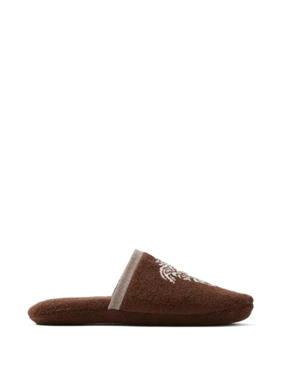 Versace Cotton-terry Jacquard Slippers In Animal Print