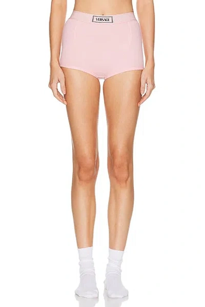 Versace Coulotte High Waist Boy Short In Pale Pink