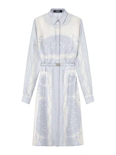 VERSACE VESTIDO MIDI - PLATA