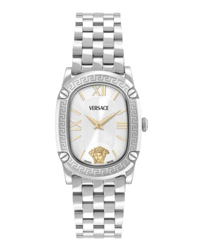 Versace Couture Bracelet Watch In Silver
