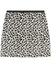 Versace Cow-print Leather Mini-skirt In White
