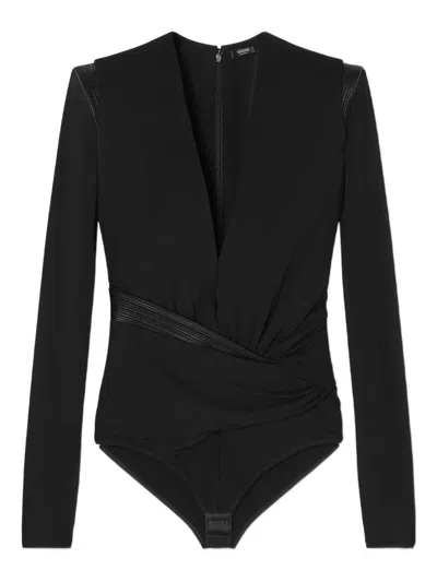 Versace Crepe Bodysuit In Multi