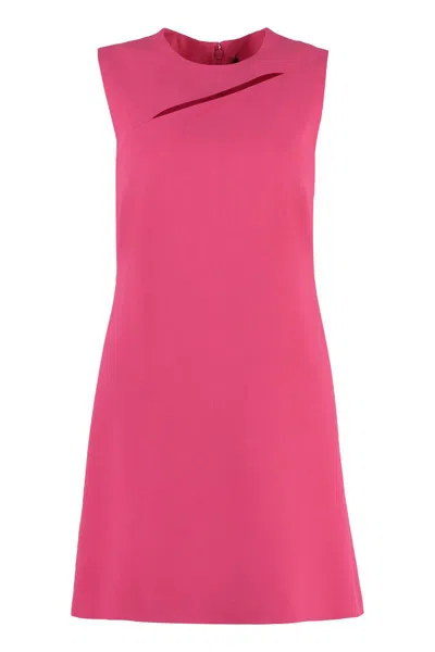 Versace Enver Satin Dress In Pink