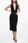 VERSACE CREPE MEDUSA DRESS WITH BELT