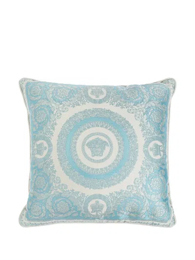 Versace Crete De Fleur Cushion In Blue