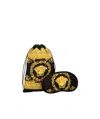 Versace Crete De Fleur Silk Sleep Mask In Black