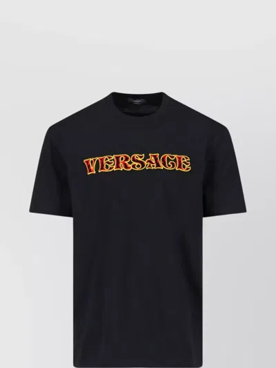 VERSACE CREW NECK EMBROIDERED DESIGN SHORT SLEEVES