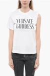 Versace Goddess T-shirt In White