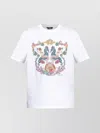 Versace Crew Neck Graphic Print Short Sleeves In White