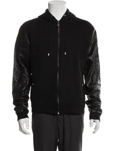 Pre-owned Versace Crew Neck Long Sleeve Hoodie In Black