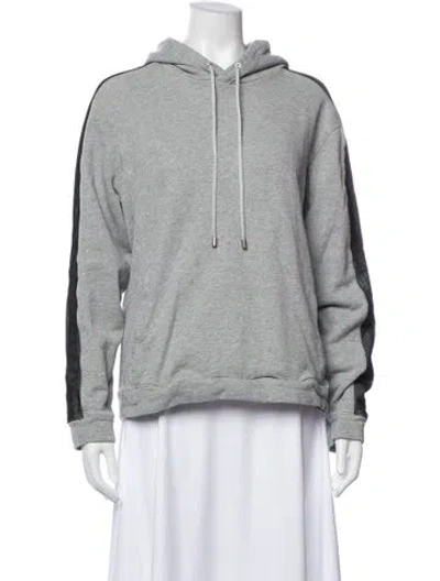 Pre-owned Versace Crew Neck Long Sleeve Hoodie In Gray