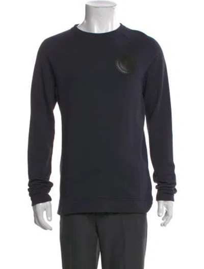 Pre-owned Versace Crew Neck Long Sleeve Pullover In Gray