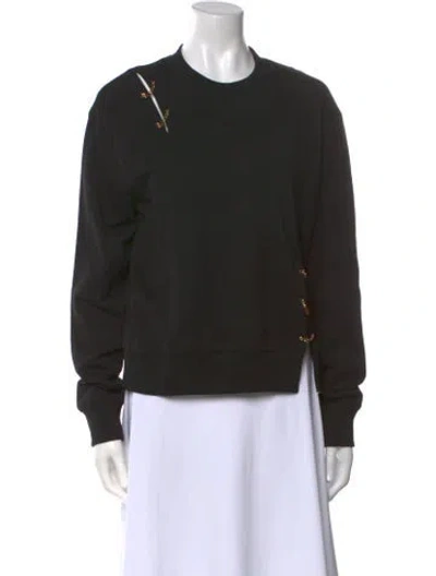 Pre-owned Versace Crew Neck Long Sleeve Sweatshirt In Black