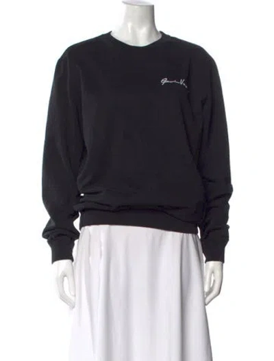 Pre-owned Versace Crew Neck Long Sleeve Sweatshirt In Black