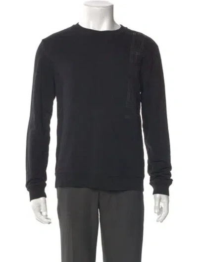 Pre-owned Versace Crew Neck Long Sleeve Sweatshirt In Black