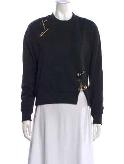 Pre-owned Versace Crew Neck Long Sleeve Sweatshirt In Black